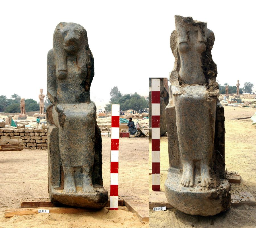8 Lion-Headed Goddess Statues Found in Egypt | Live Science