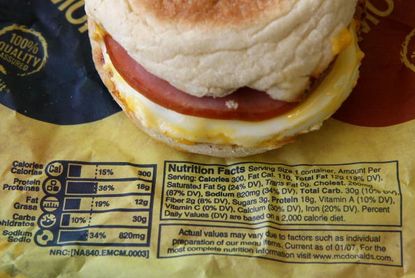 Nutrition information for an Egg McMuffin.