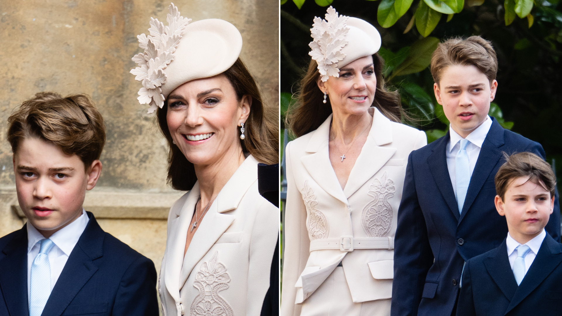 Prince George and his mom Princess Kate Middleton attend the 2026 Easter Matins Service at St George's Chapel on April 05, 2026