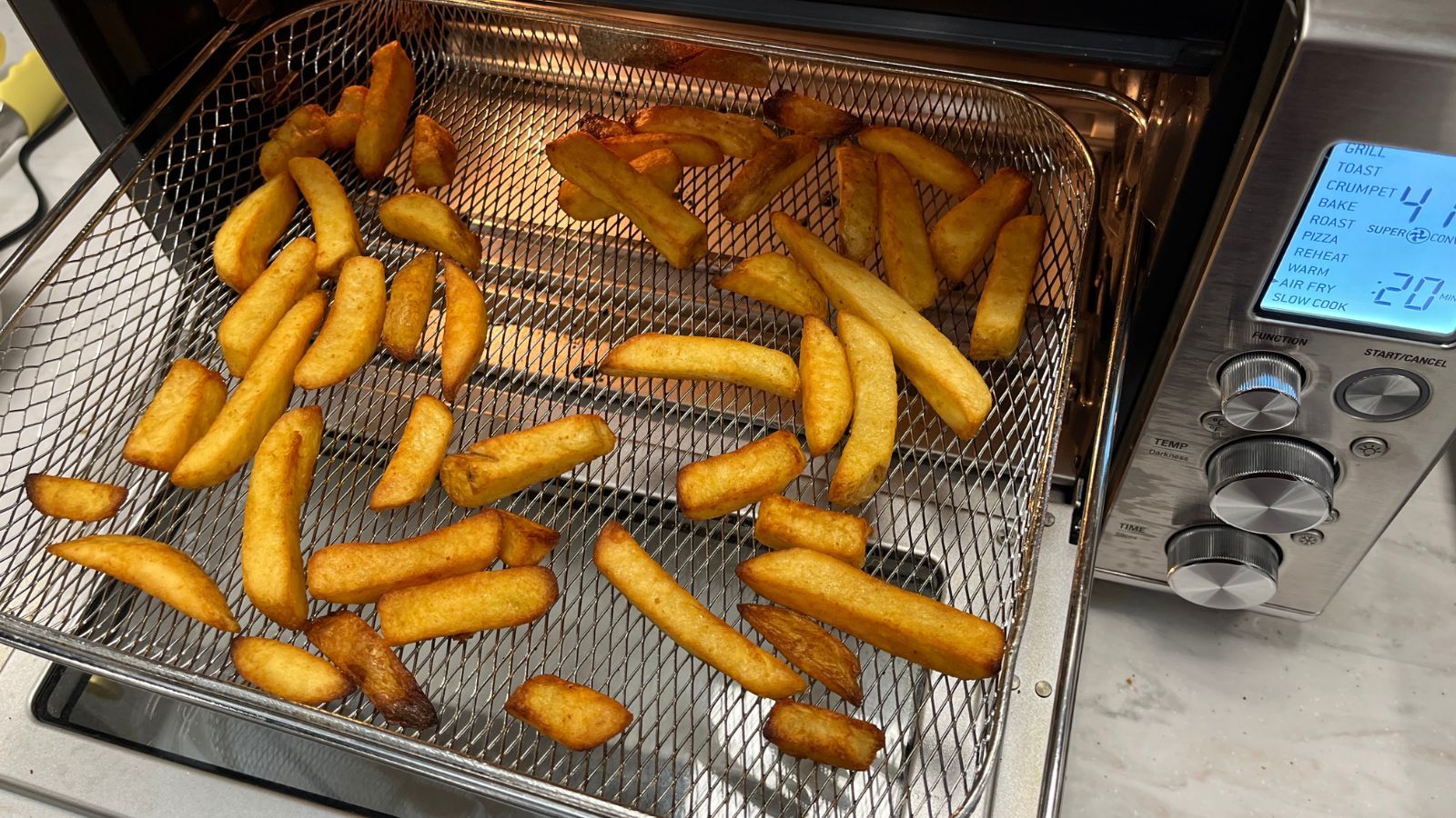 fries cooked in the Breville the Smart Oven Air Fryer Toaster Oven