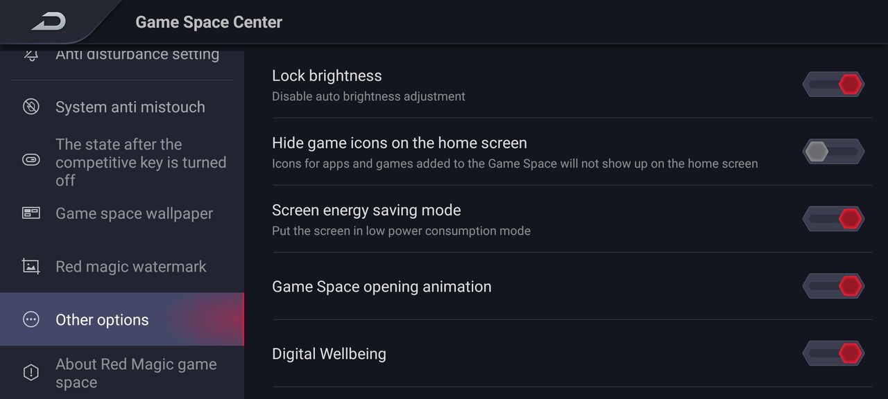 RedMagic 7 phone Game Lobby interface screenshot