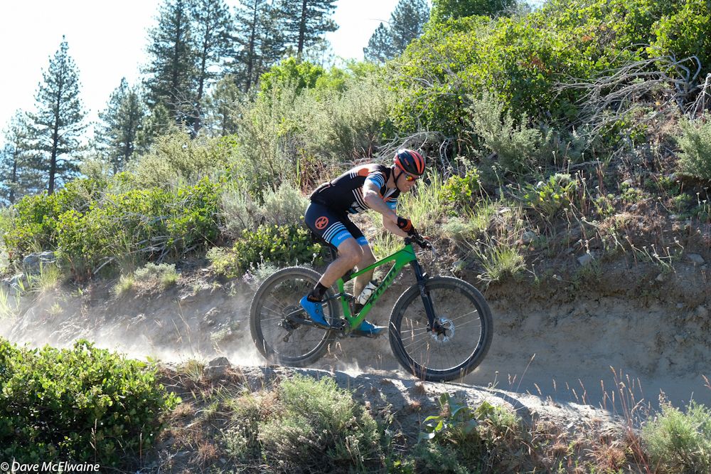 Kris Sneddon (Kona Endurance Team) halfway down the switchbacks