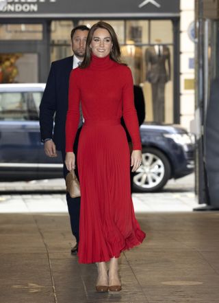 Catherine, Duchess of Cambridge arrives to make a keynote speech to launch "Taking Action on Addiction" campaign