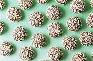 Chocolate and coconut truffles
