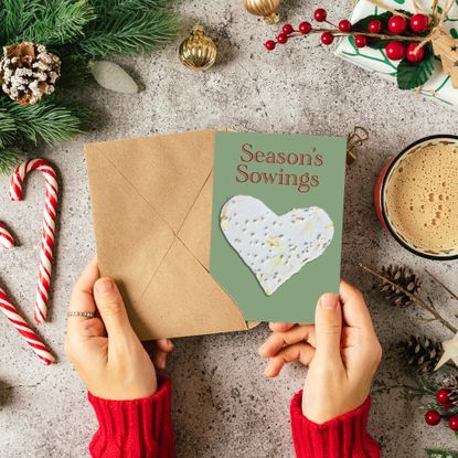 Plantable seed Christmas card