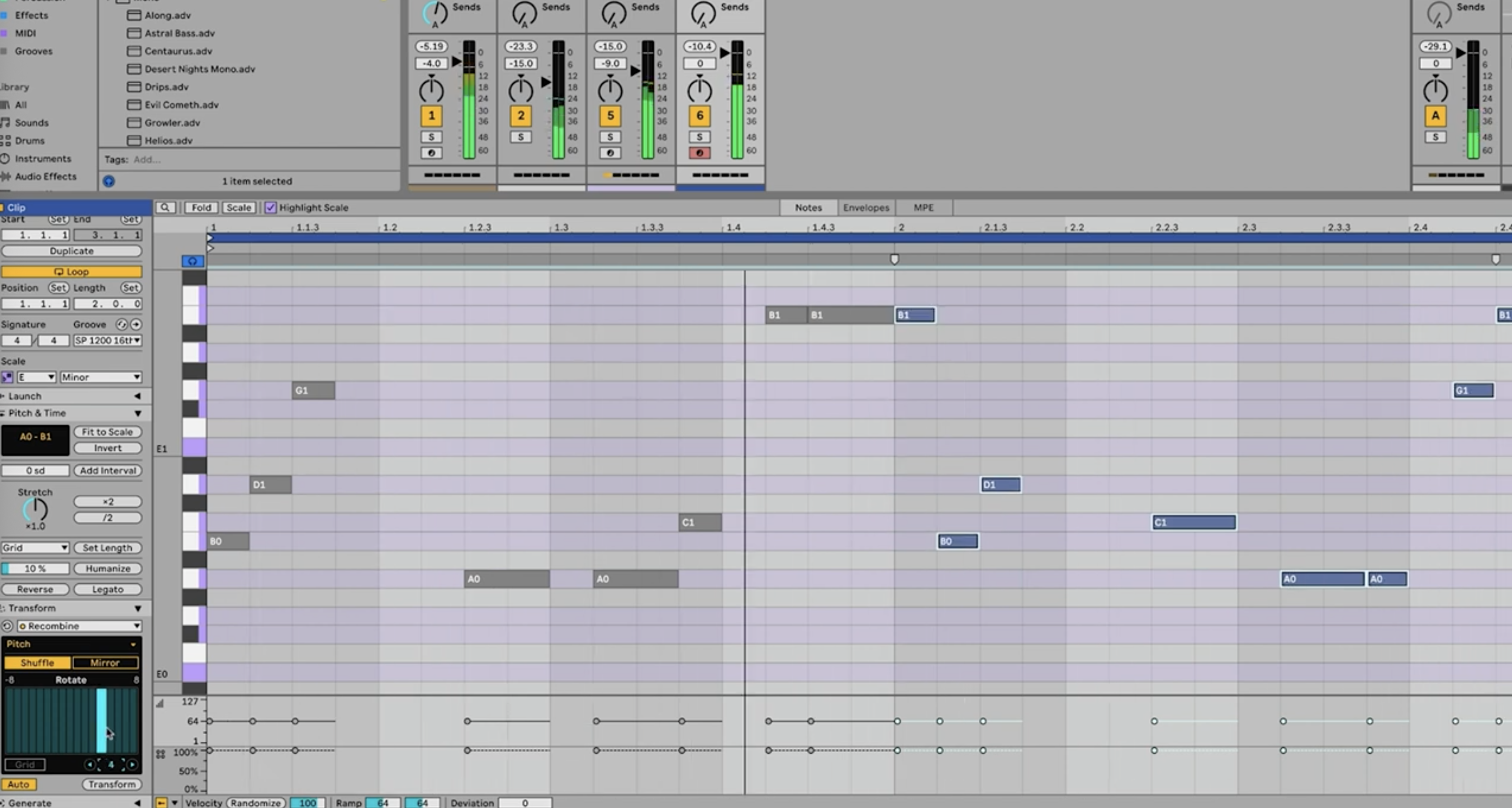 Ableton Recombine MIDI tool