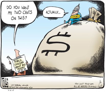 Political cartoons U.S. 2016 election fundraising