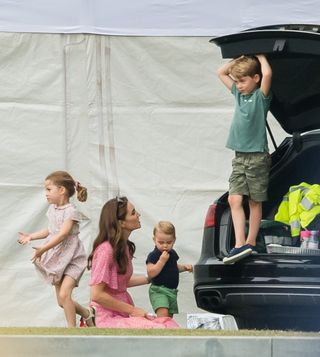 Princess Charlotte, Prince George, Kate Middleton and Prince Louis