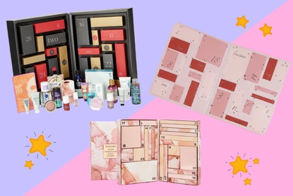 A collage showing best Cyber Monday beauty advent calendars 2021