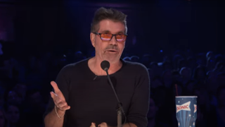 Simon Cowell talking to Trailer Flowers in America's Got Talent Season 18