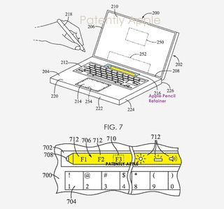 MacBook with Apple Pencil patent