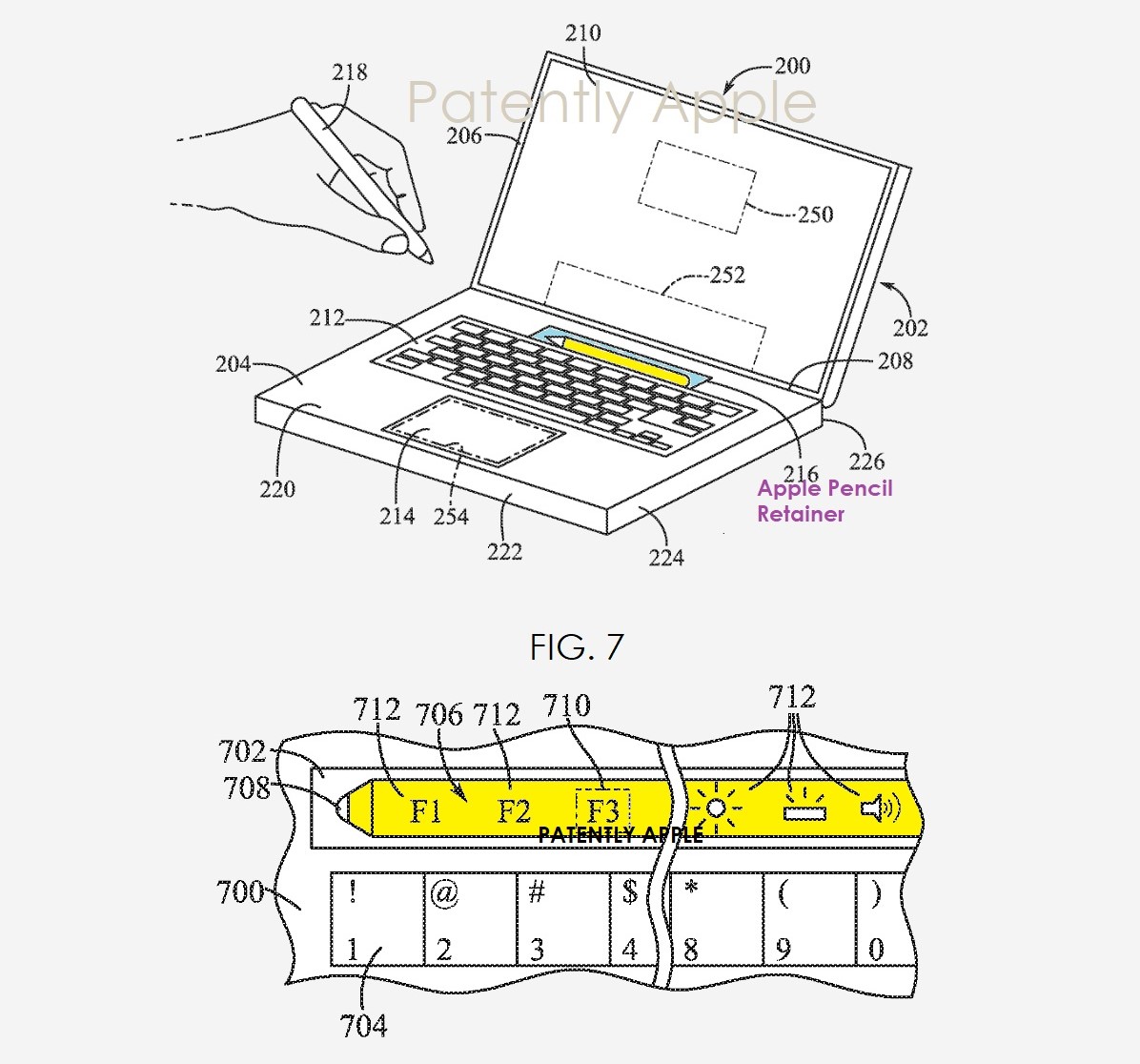 MacBook with Apple Pencil patent