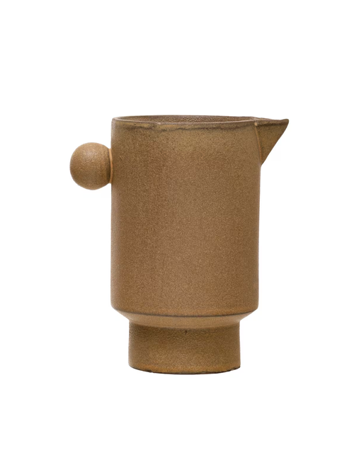 Brown Stoneware Pitcher