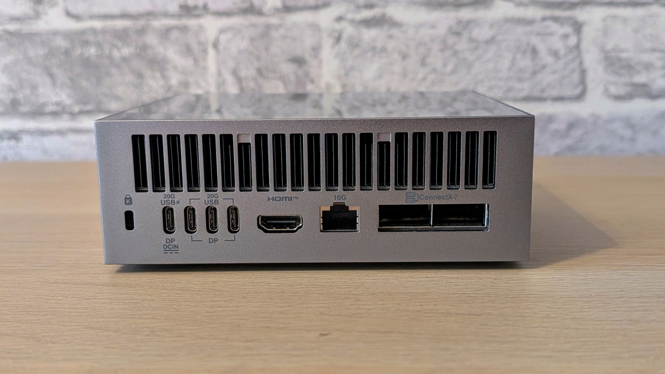 The Asus Ascent GX10 on a desk