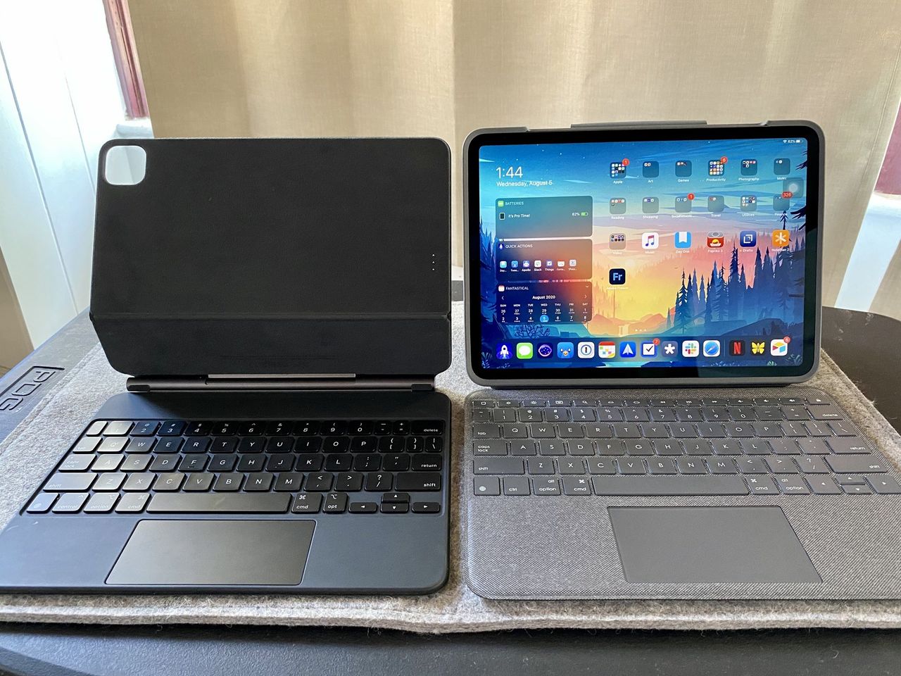 Logitech Folio Touch Compare Magic Keyboard