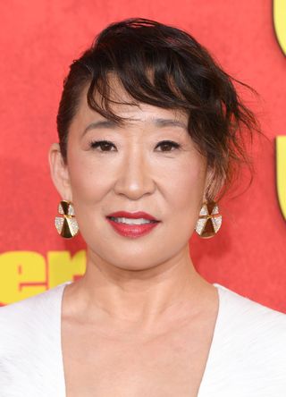 Sandra Oh arrives at the Los Angeles Premiere Of HBO Original Limited Series "The Sympathizer" at The Paramount LA on April 09, 2024 in Los Angeles, California