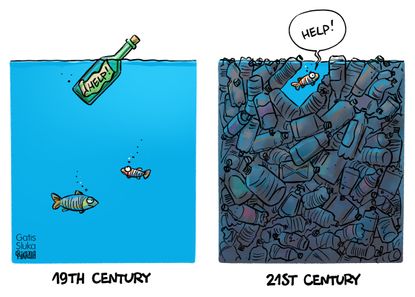 Political cartoon World Pollution environment
