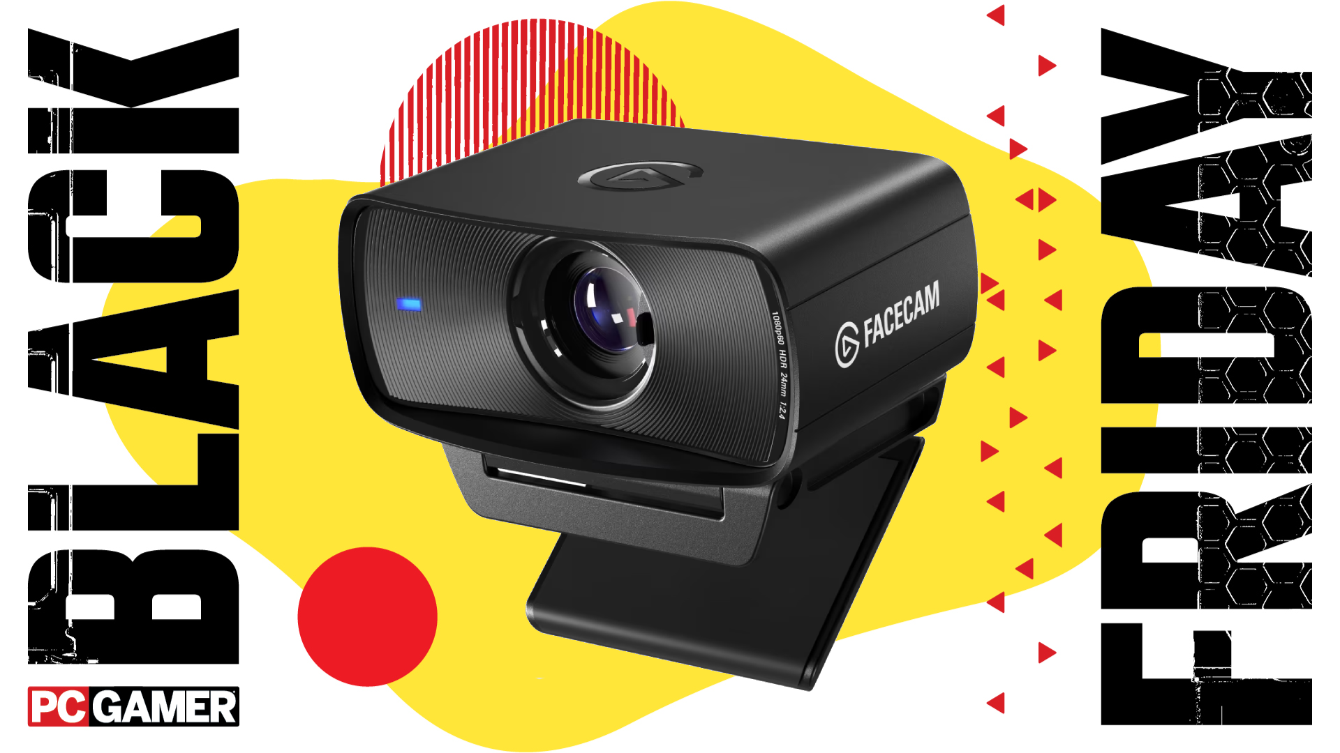 The Elgato Facecam MK.2 webcam floats in the funky Black Friday deal void.