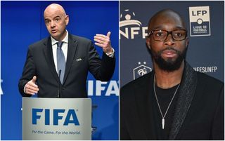 Paris Saint-Germain&#039;s French midfielder Lassana Diarra arrives to attend the 31th edition of the UNFP (French National Professional Football players Union) trophy ceremony, in Paris on May 28, 2023. (Photo by Bertrand GUAY / AFP) (Photo by BERTRAND GUAY/AFP via Getty Images)