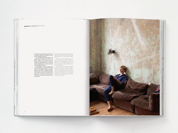 Designer and founder of fashion label A.D.DEERTZ, Wibke Deertz in her Berlin apartment