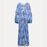 Printed Ramie Tunic Dress | Was £79.99 now £39.99