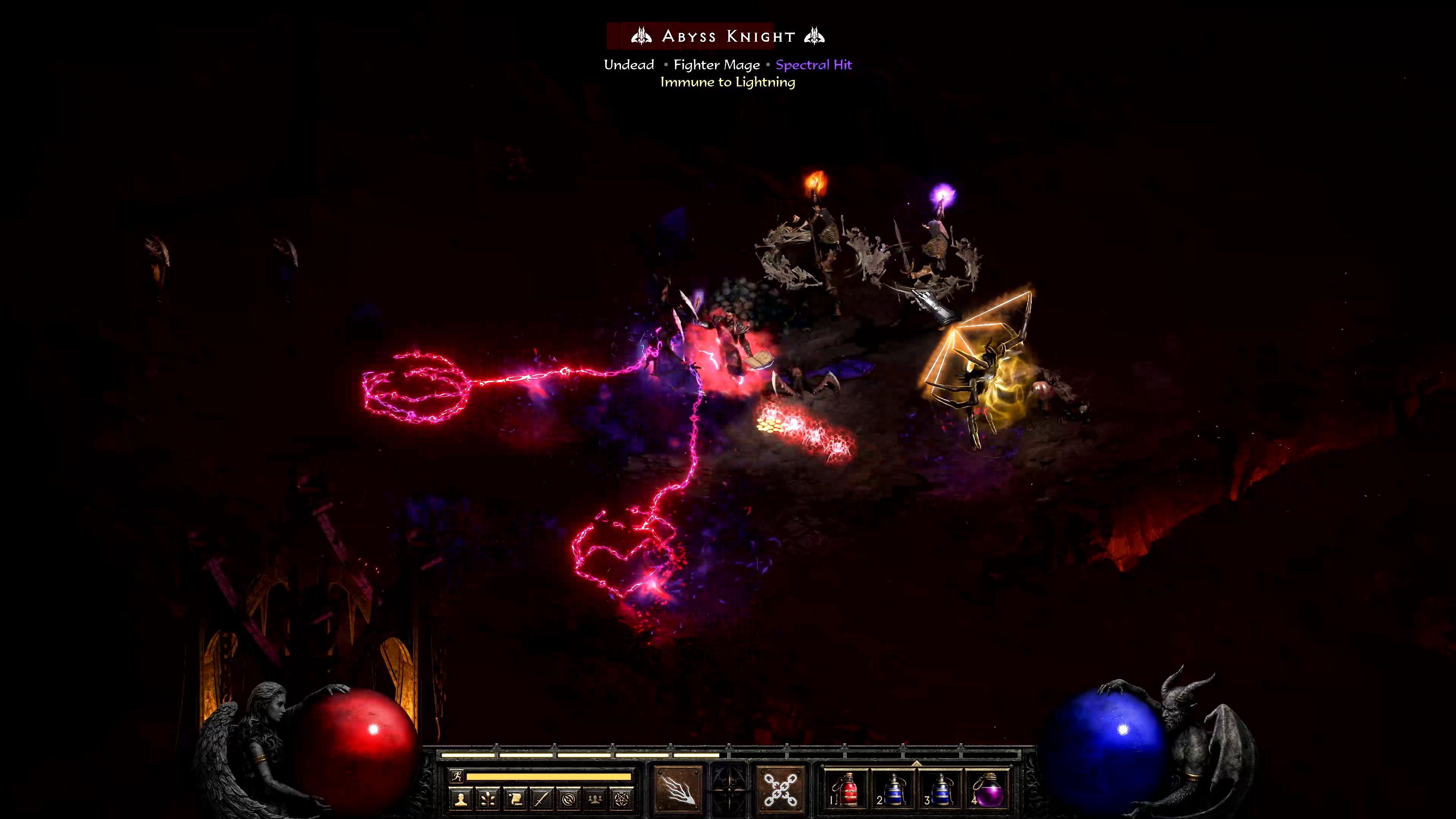 Gameplay images of Diablo 2 Warlock