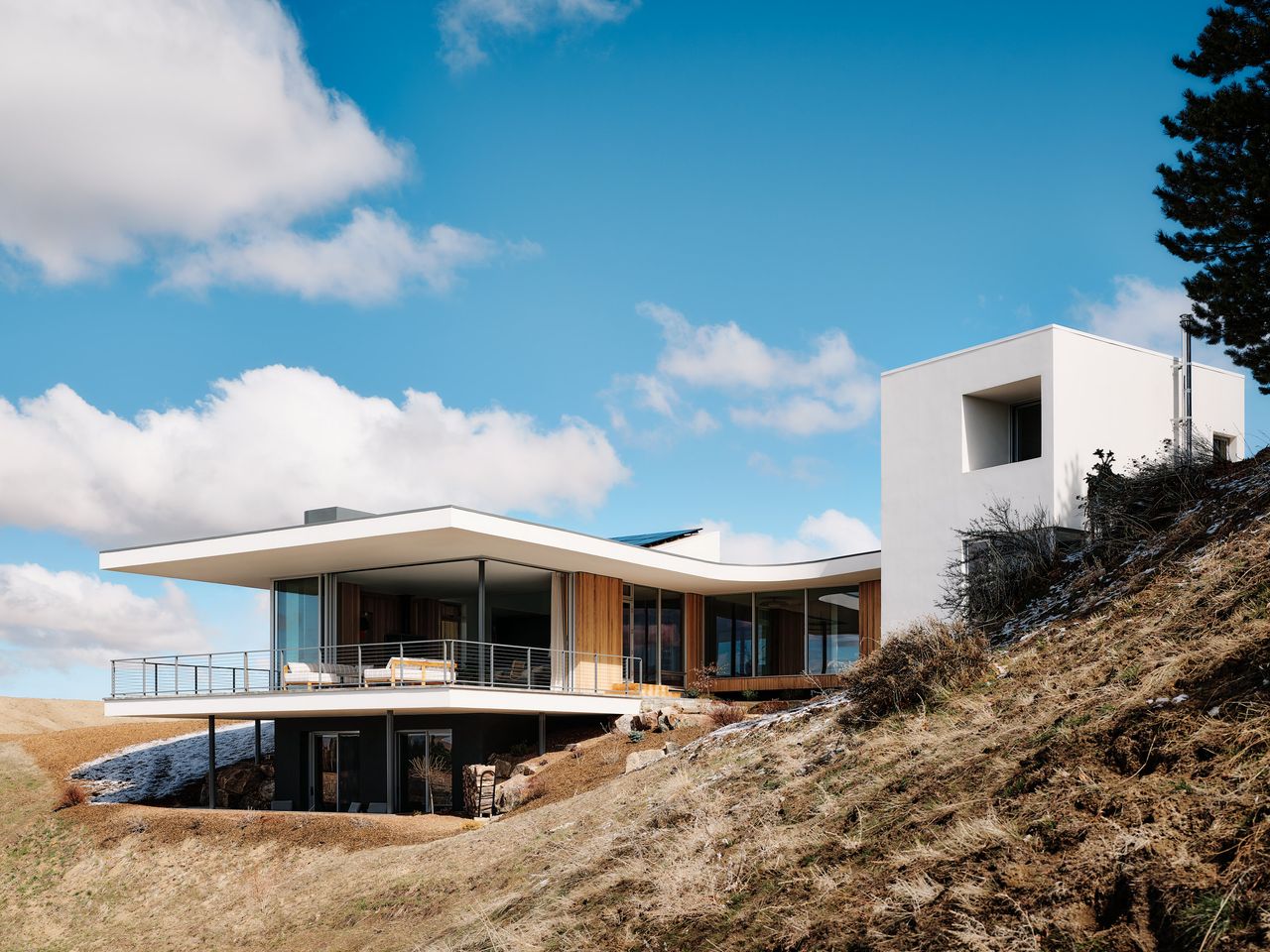 Boise passive house hero exterior seen from below