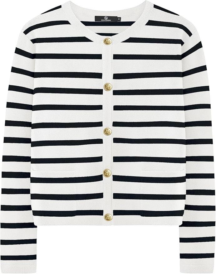 LILLUSORY, Striped Cardigan