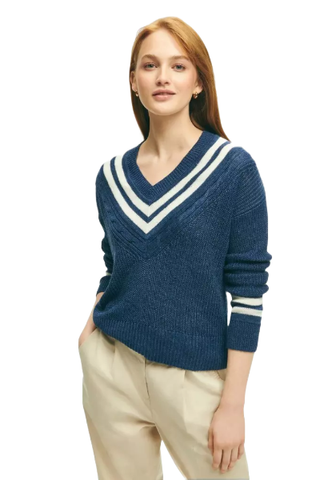 Brooks Brothers Relaxed Linen Tennis Sweater (Was $228) 