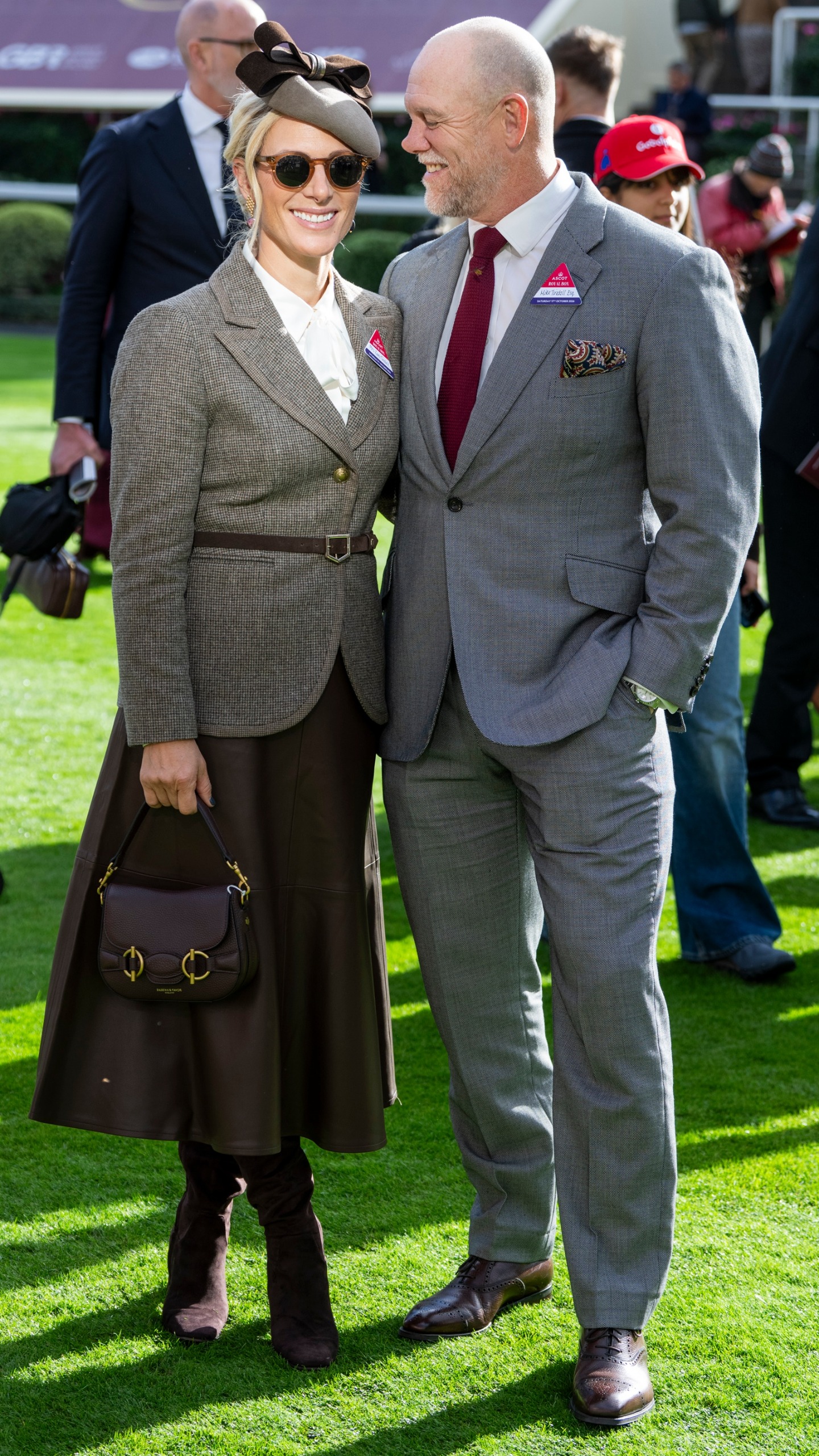 Zara Tindall and Mike Tindall attend the 2026 British Champions Day at Ascot Racecourse on October 17, 2026