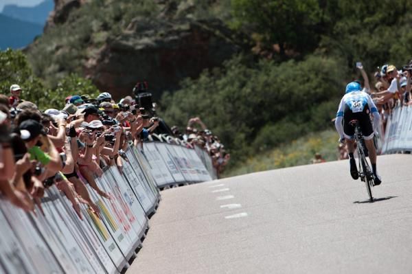Christian Vande Velde (Garmin-Cervelo) heads out on the course.