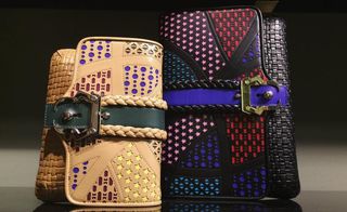 Woven color clutch bags