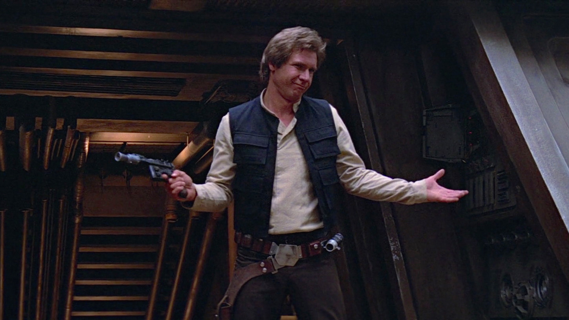 We have no trailers yet, so here's Han Solo shrugging in Return of the Jedi.