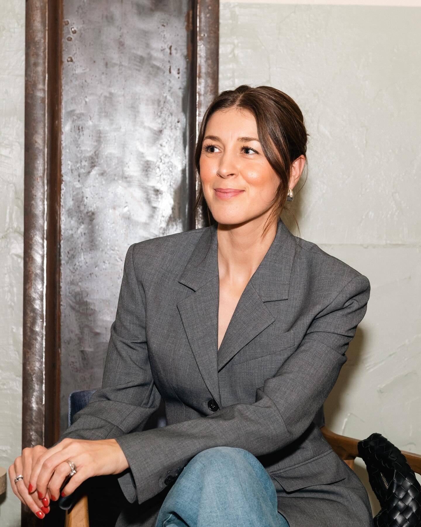 Judith Jones in a gray blazer 