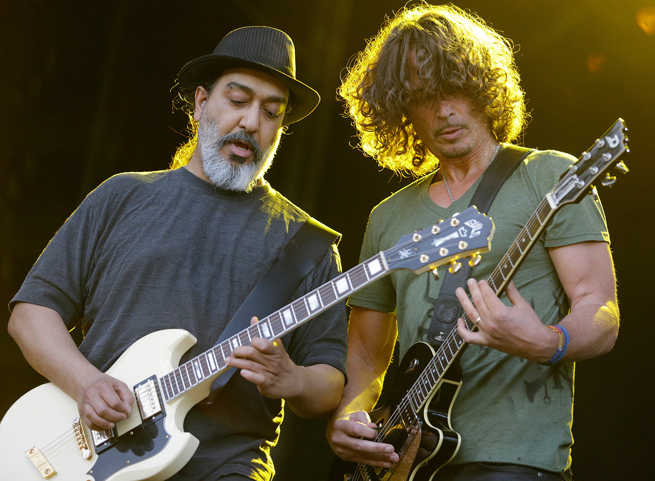 Kim Thayil and Chris Cornell at the Soundwave Festival at the Melbourne Showgrounds on February 22, 2015