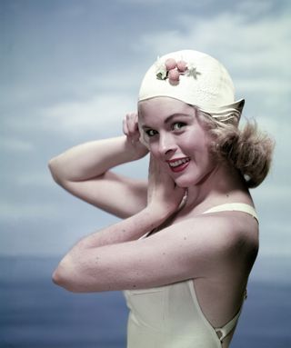 60s fashion - swimsuit and cap