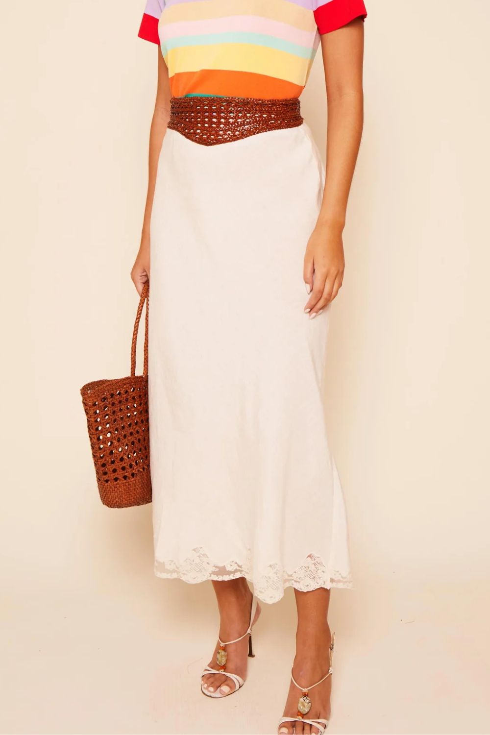 Rixo Crystal Midi Skirt