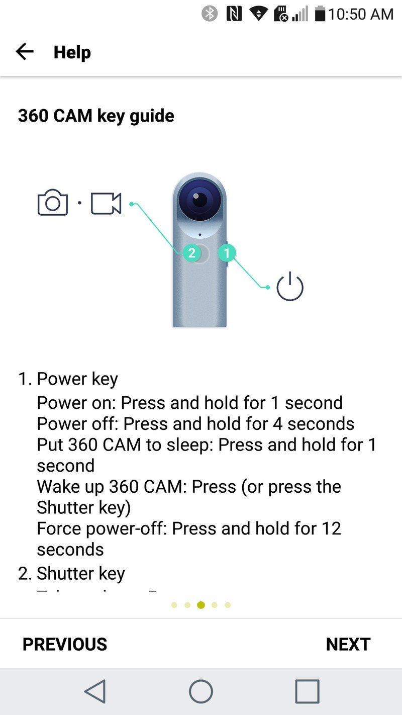 LG CAM 360 on Android