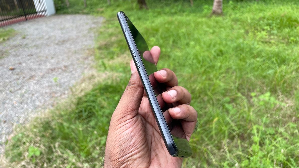 OnePlus Nord CE 2 Lite 5G left side with the volume buttons and SIM card slot