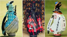 The TaylorMade, Callaway and Cobra staff bags for the 2024 PGA Championship.