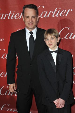 Tom Hanks & Thomas Horn at the 2012 Palm Springs Film Festival Awards Gala at the Palm Springs Convention Centre. January 7, 2012