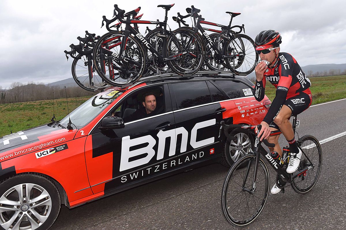 Taylor Phinney gets some sustanance