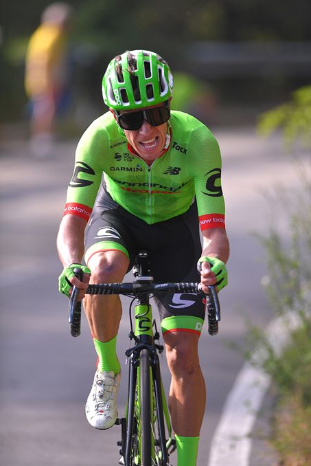 Rigoberto Uran (Cannondale Drapac) on the attack in Milano-Torino