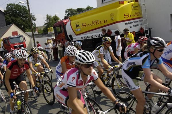 The peloton in action during stage three.