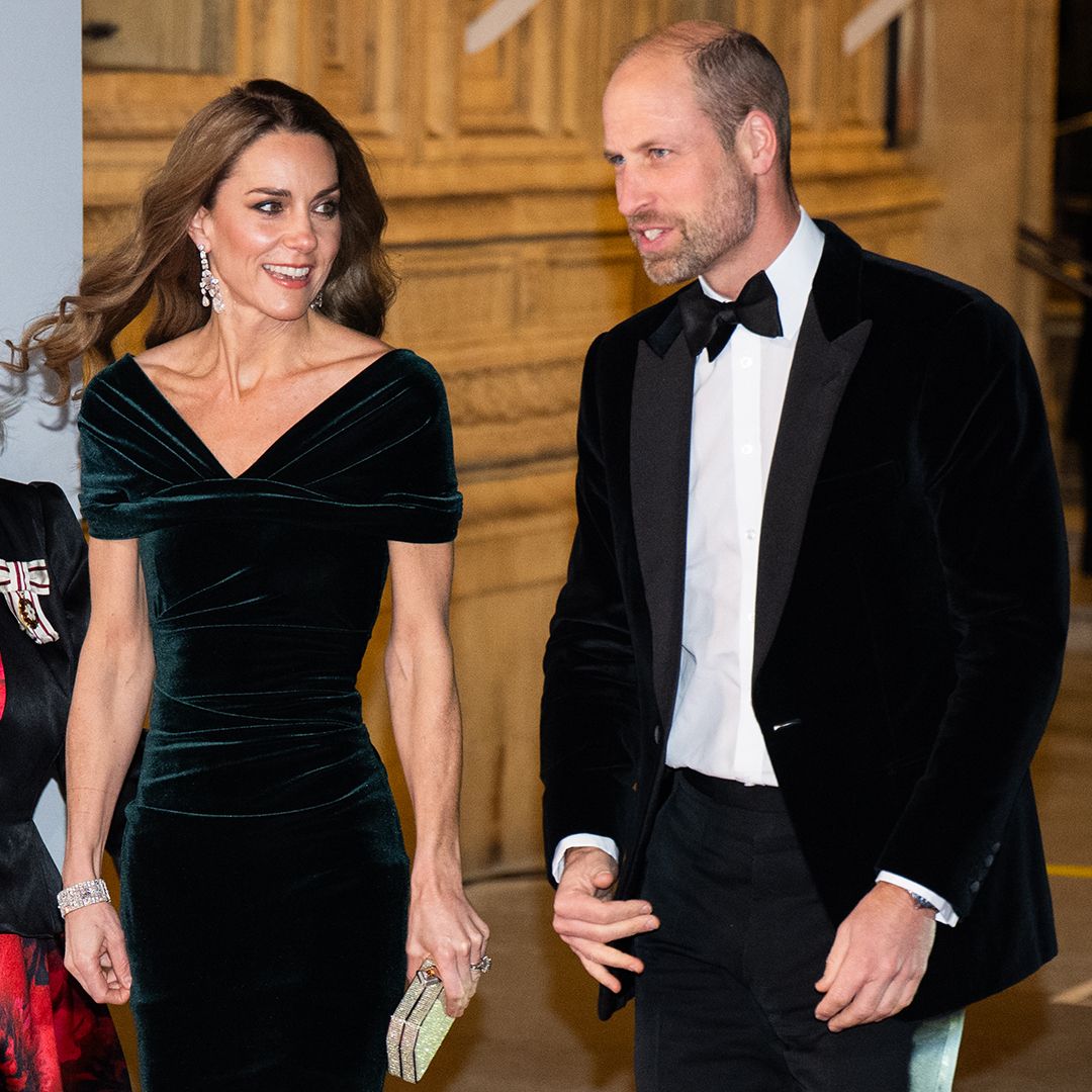 LONDON, ENGLAND - NOVEMBER 19: Prince William, Prince of Wales and Catherine, Princess of Wales attend the Royal Variety Performance at Royal Albert Hall on November 19, 2025 in London, England. (Photo by Samir Hussein/WireImage)