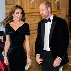 LONDON, ENGLAND - NOVEMBER 19: Prince William, Prince of Wales and Catherine, Princess of Wales attend the Royal Variety Performance at Royal Albert Hall on November 19, 2025 in London, England. (Photo by Samir Hussein/WireImage)