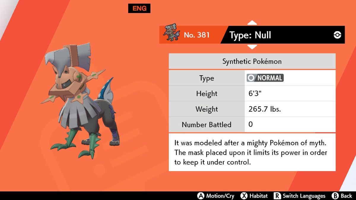 Pokemon Sword And Shield Type Null How To Get The Synthetic Pokemon In Galar Gamesradar