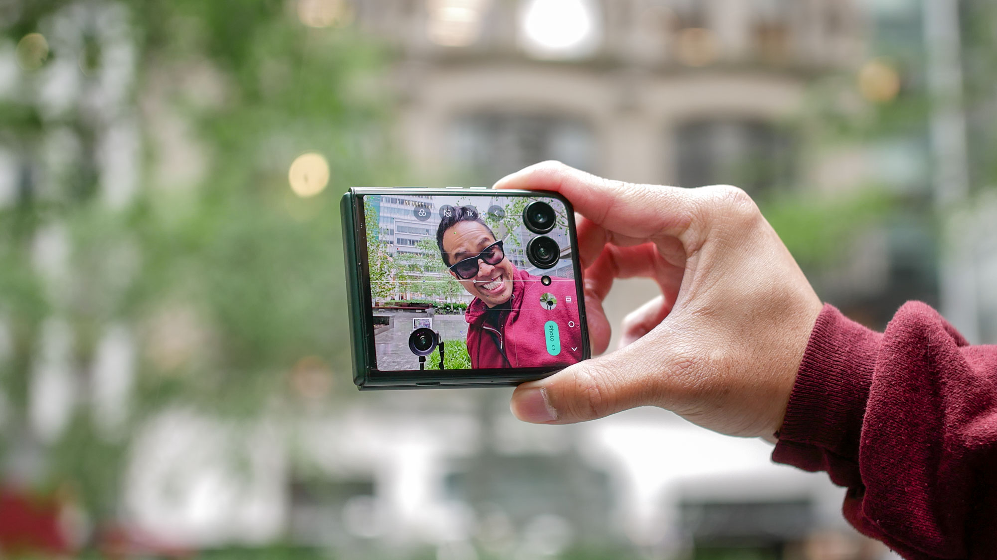 Motorola Razr Ultra 2025 held in hand.