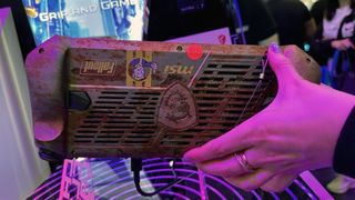 MSI Claw x Fallout handheld gaming PC, a look at the Pipboy design on the back