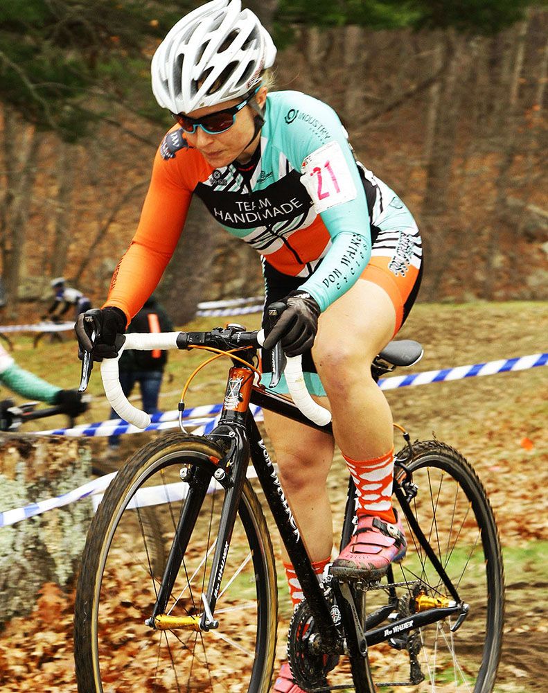 Team Handmade&acirc;s Meghan Korbol, makes a push to stay with the top group.